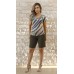 034394 Blusa Manga Curta estampa Abstrata